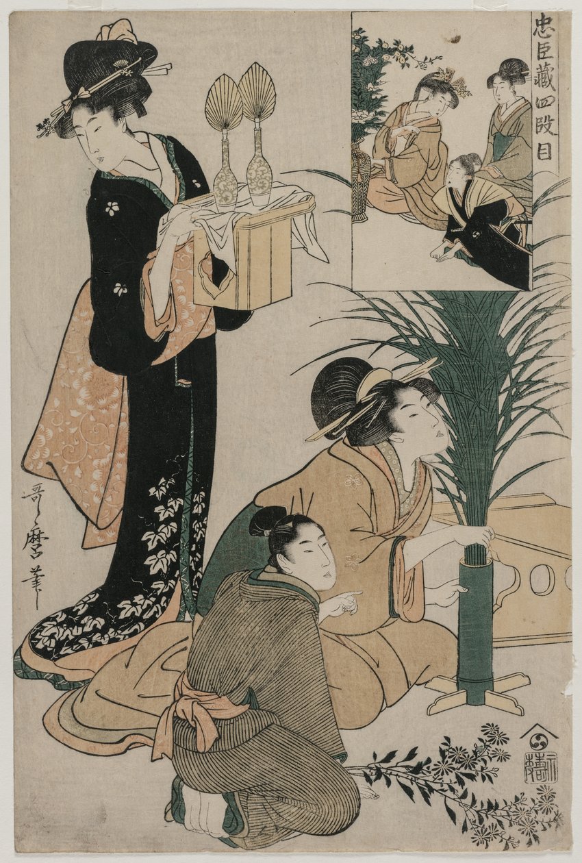 Chushingura: A hűség tárháza IV. felvonás alkotó: Kitagawa Utamaro