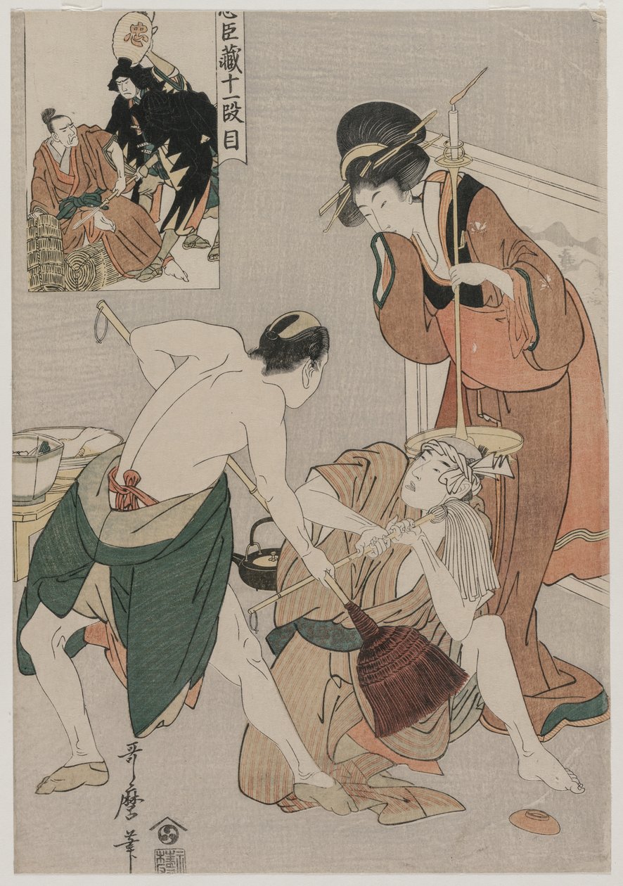 Chushingura: A hűség tárházának XI. felvonása alkotó: Kitagawa Utamaro