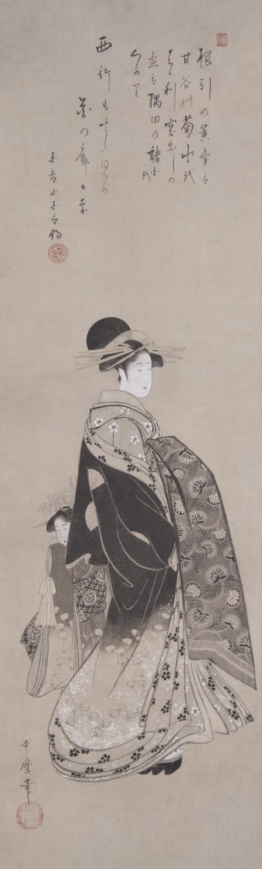 Kurtizán felvonulásban alkotó: Kitagawa Utamaro