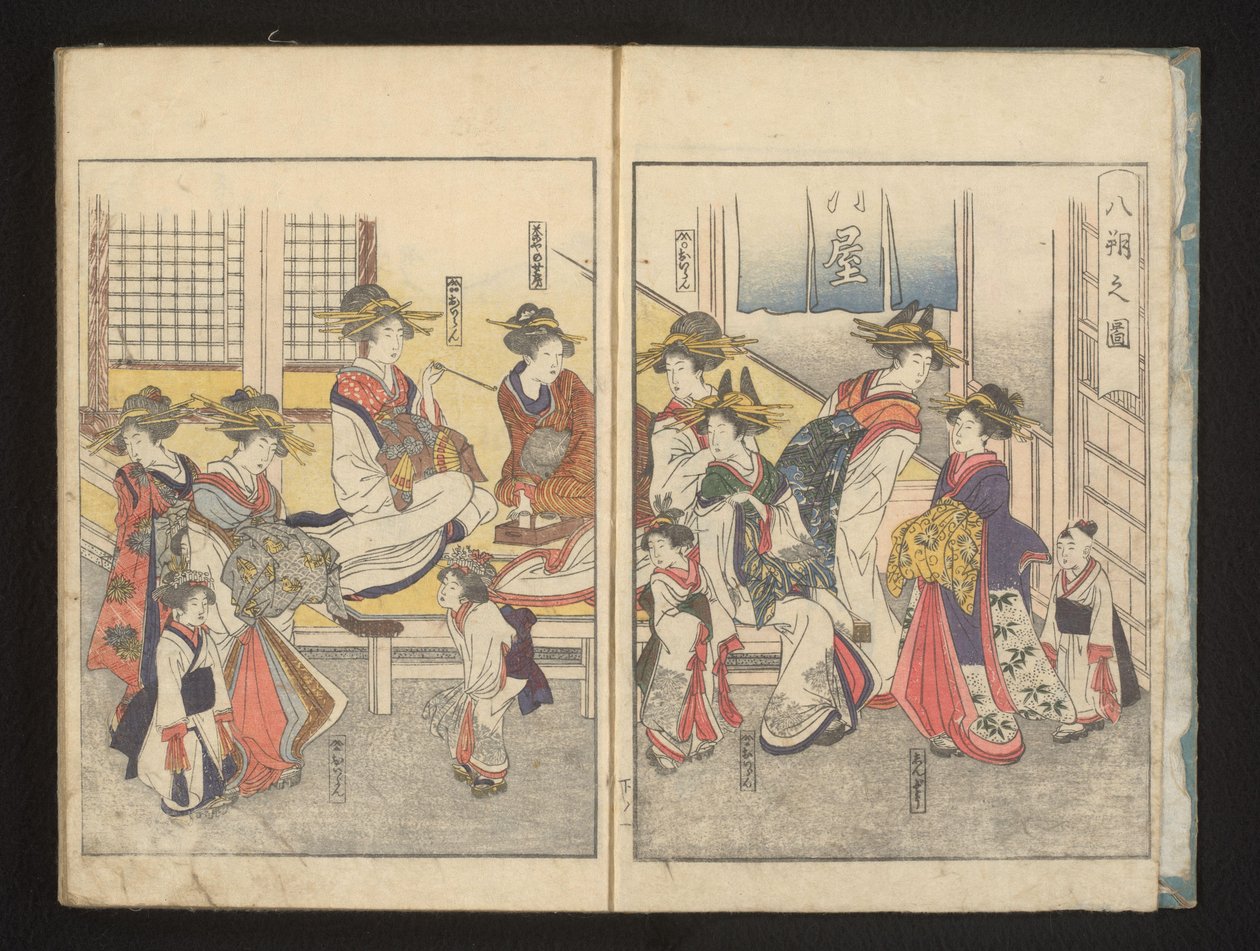 Kurtézánok egy szobában alkotó: Kitagawa Utamaro