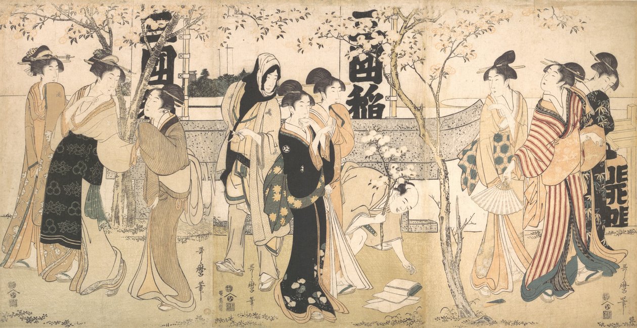 Jspay of f T ritka szál s íztúrán Sh vonal íztúra szentély, 1799. alkotó: Kitagawa Utamaro