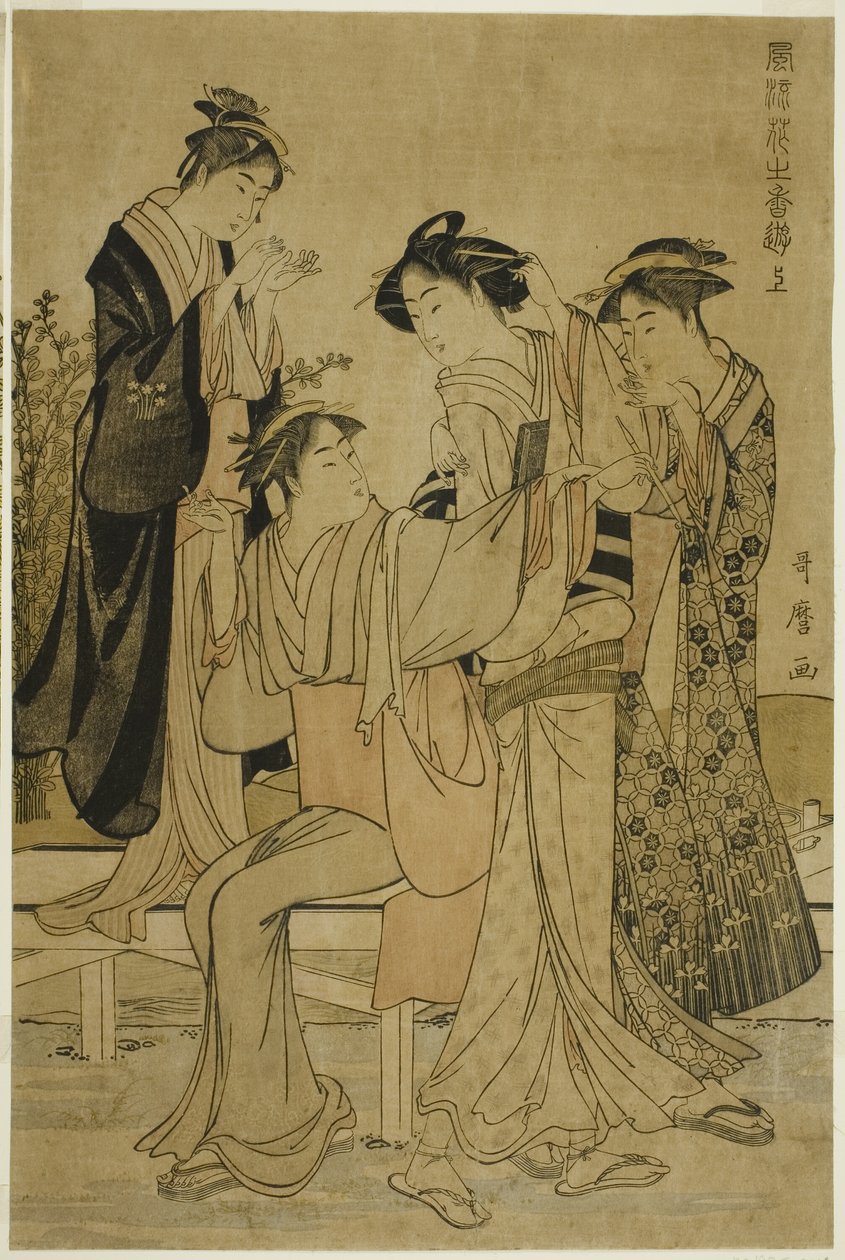 Elegant Pleasures: The Scent of Flowers, ugye (Furyu hana no ka asobi, jo) alkotó: Kitagawa Utamaro