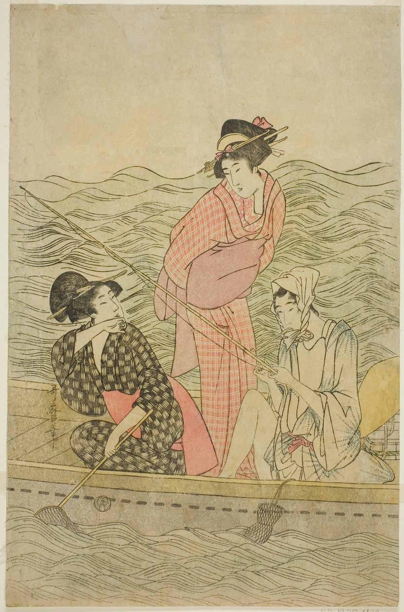 Horgász kirándulás alkotó: Kitagawa Utamaro