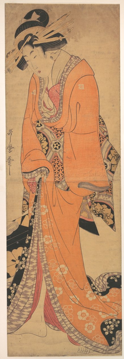 Gésa, valószínűleg énekesnő alkotó: Kitagawa Utamaro
