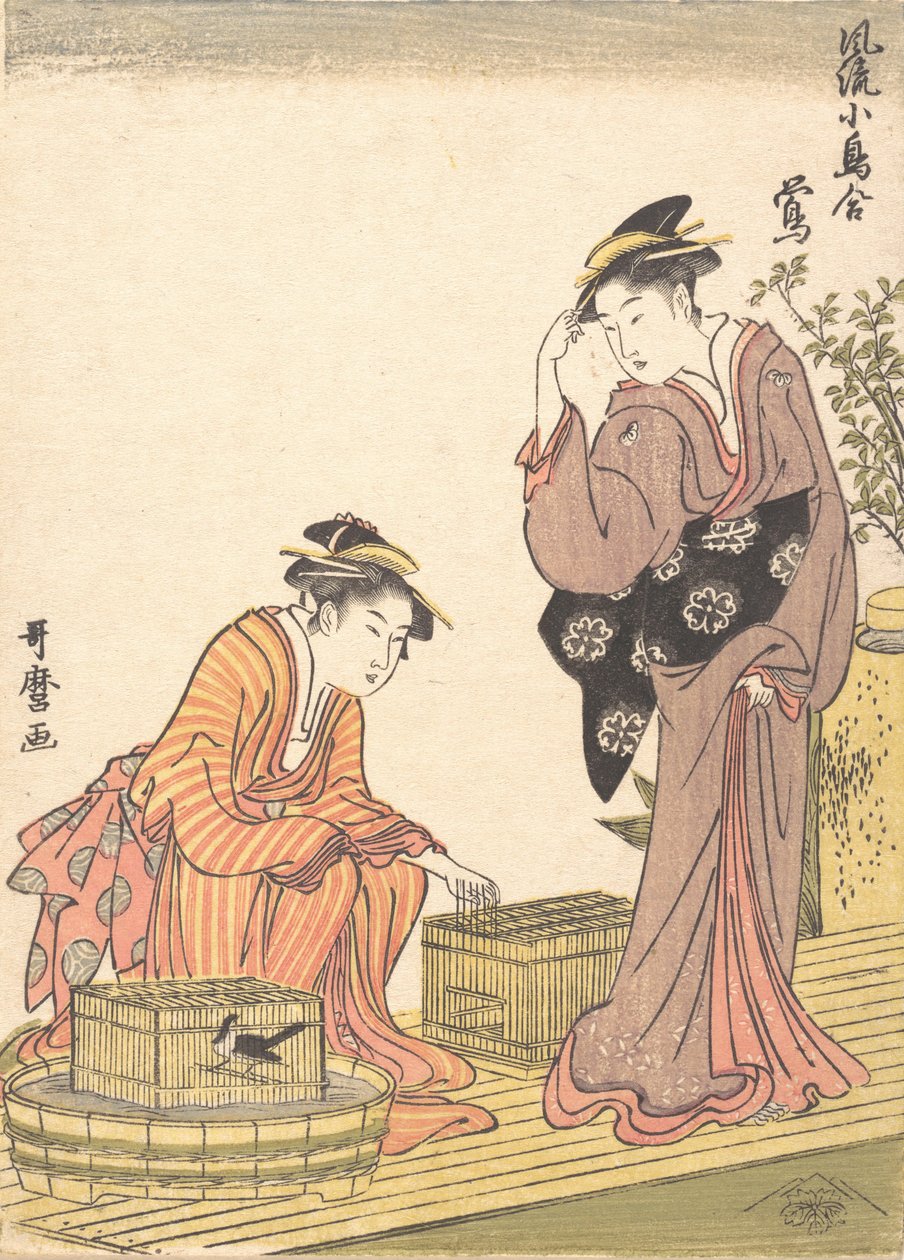 Japán bokorrigó, 1754-1806. alkotó: Kitagawa Utamaro