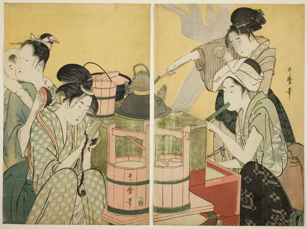 Konyhai jelenet alkotó: Kitagawa Utamaro