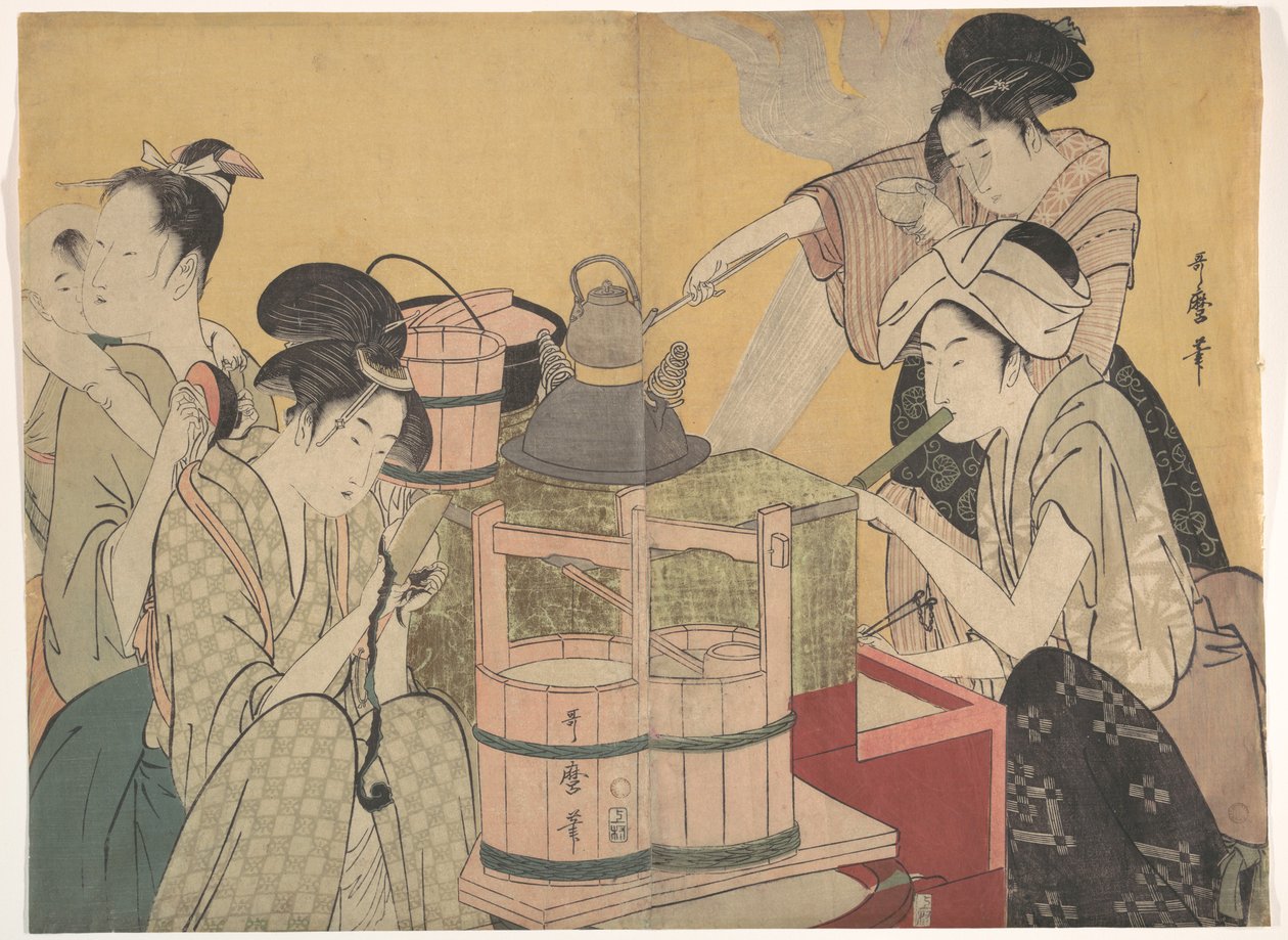 Konyhai jelenet alkotó: Kitagawa Utamaro