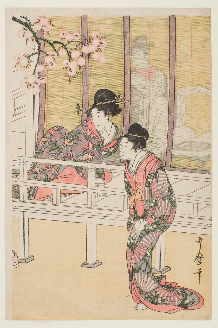 Udvari hintóból leszálló hölgy alkotó: Kitagawa Utamaro