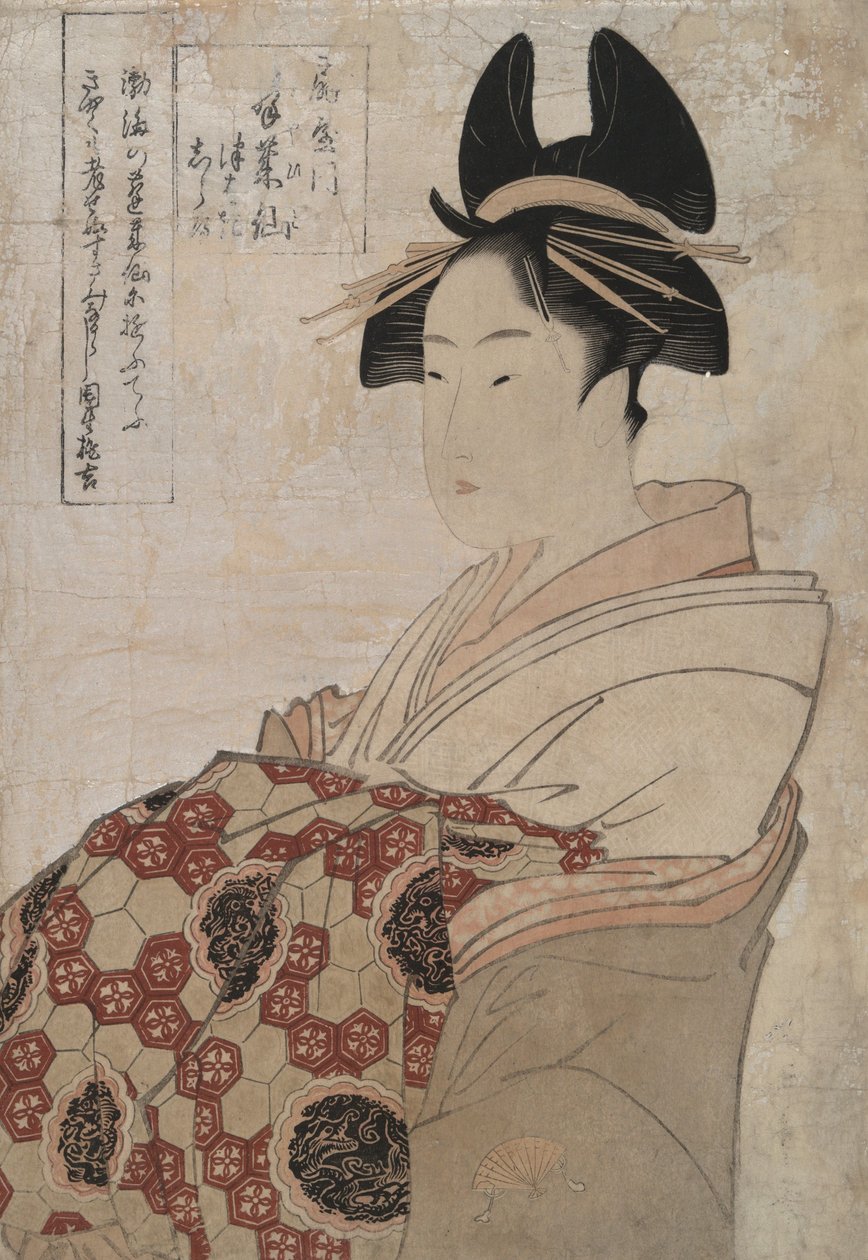Miyahito az Ōgi-ya teaházból alkotó: Kitagawa Utamaro