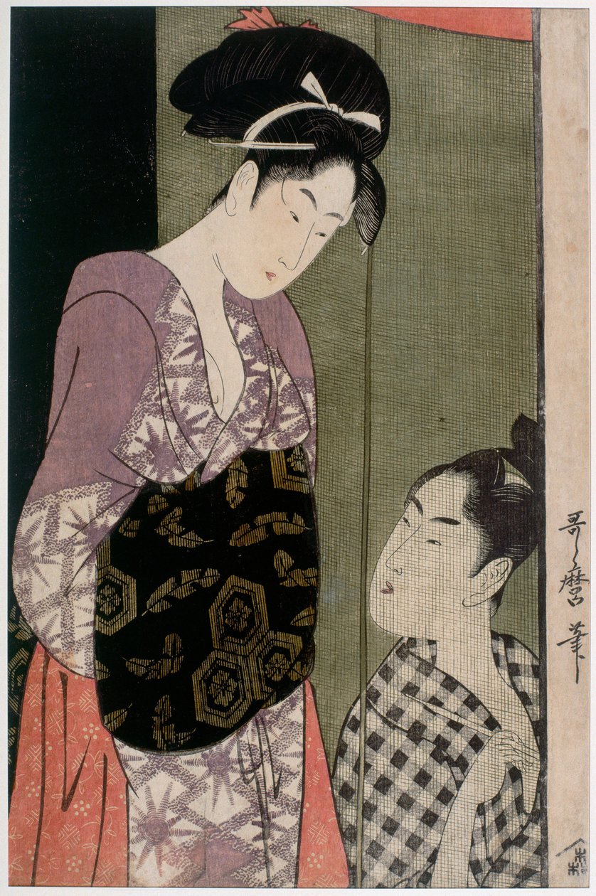 Szúnyogháló, kb 1797 alkotó: Kitagawa Utamaro