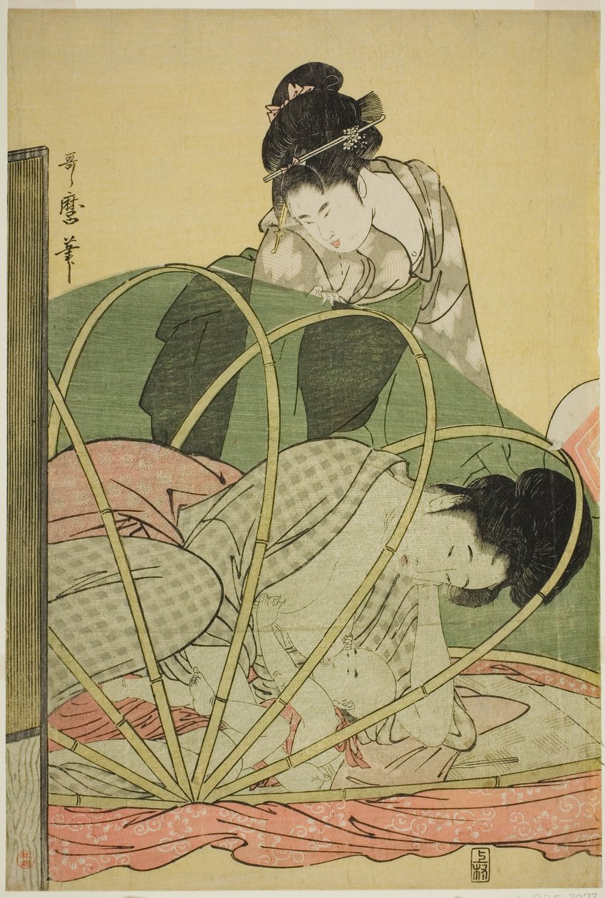 Szúnyogháló babának alkotó: Kitagawa Utamaro