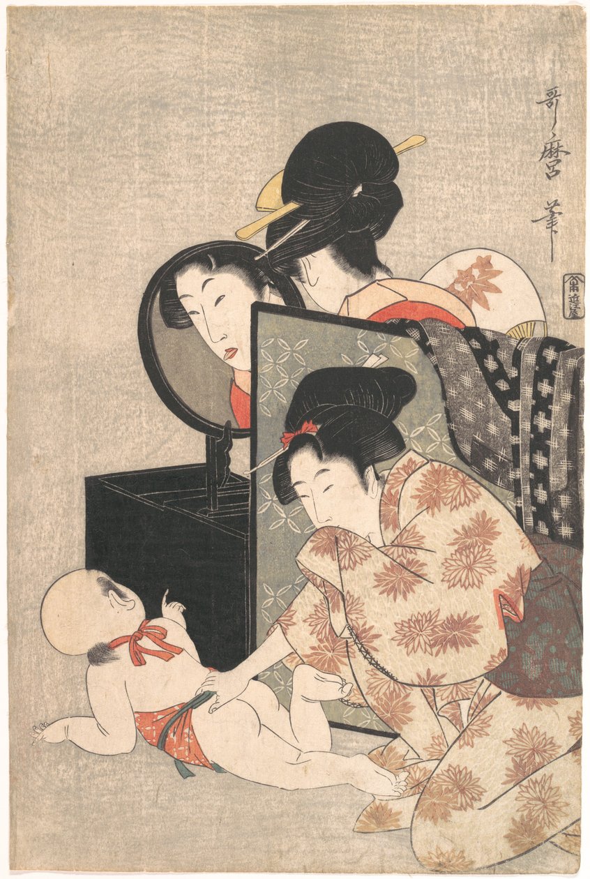 Anya és gyermek alkotó: Kitagawa Utamaro