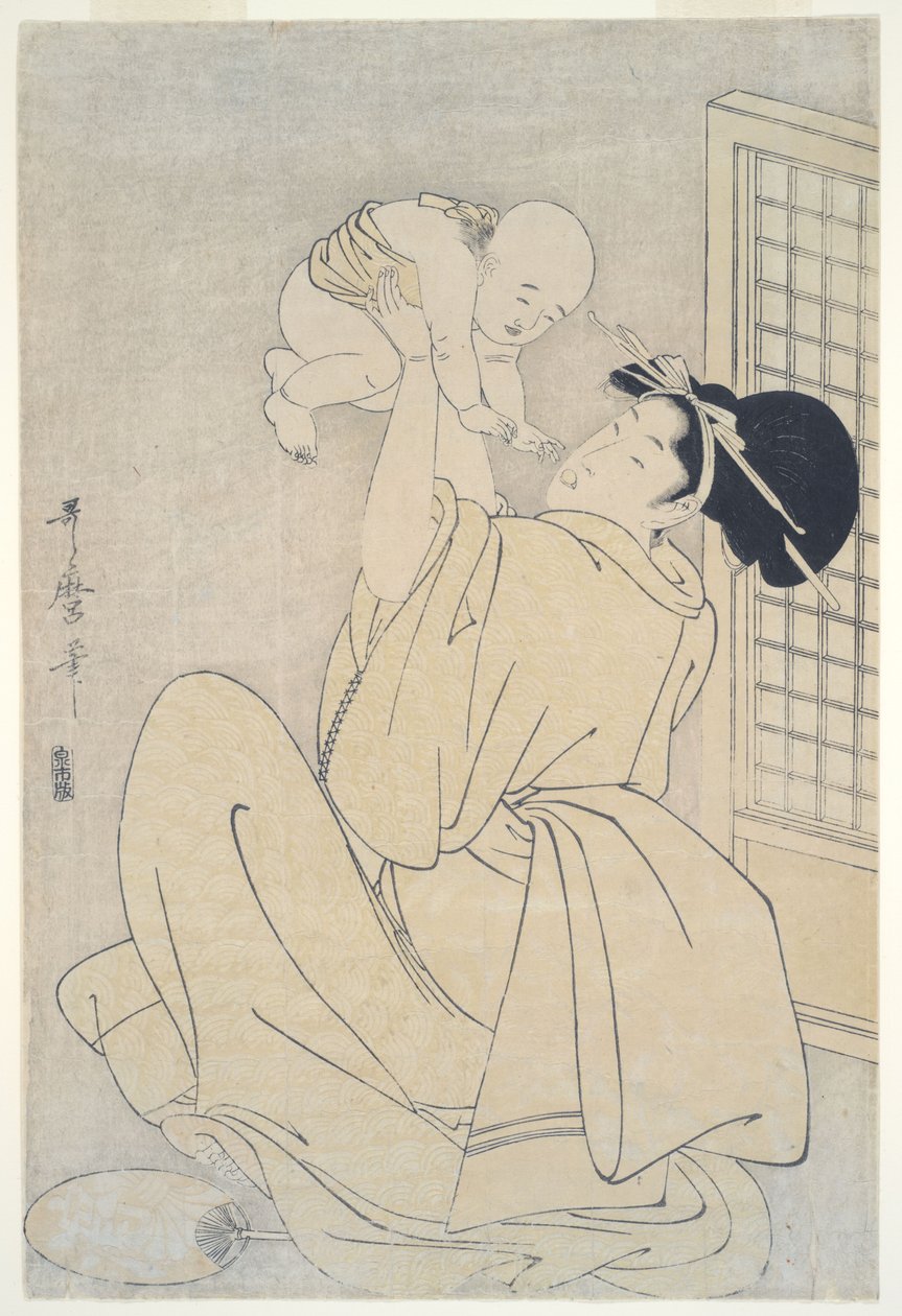 Anya és gyermeke alkotó: Kitagawa Utamaro