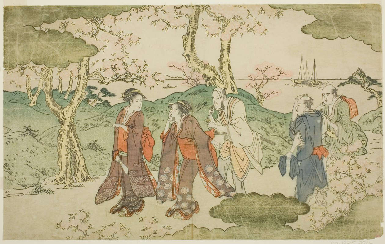 A Goten-hegy a "Fugen-szobor (Fugen-zo)" című illusztrált könyvből alkotó: Kitagawa Utamaro
