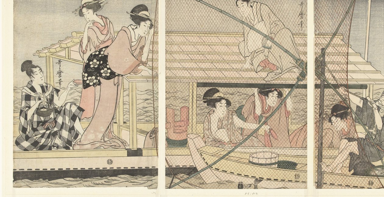 Éjszakai horgászat alkotó: Kitagawa Utamaro