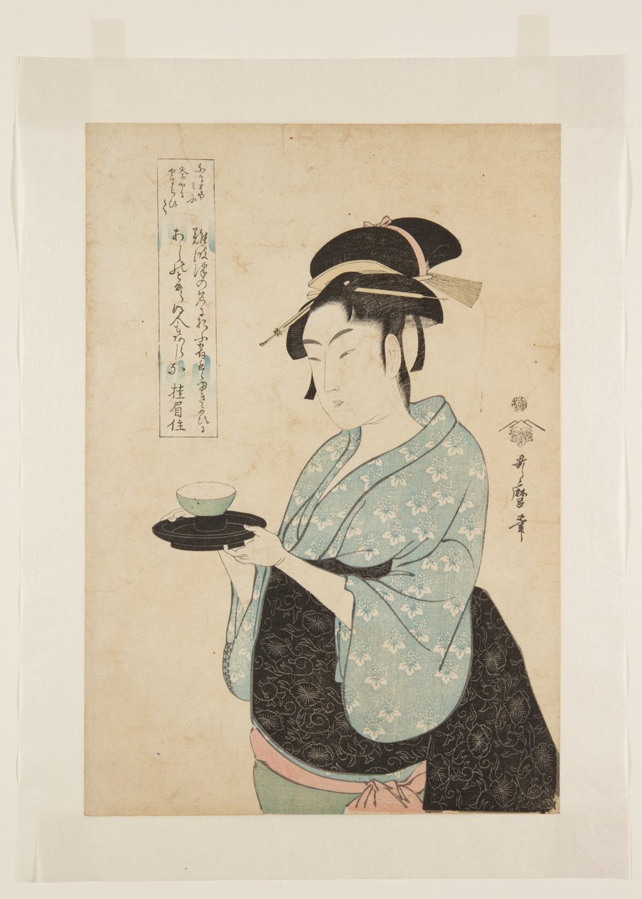 Naniwaya Okita (színes fatömbnyomat) alkotó: Kitagawa Utamaro