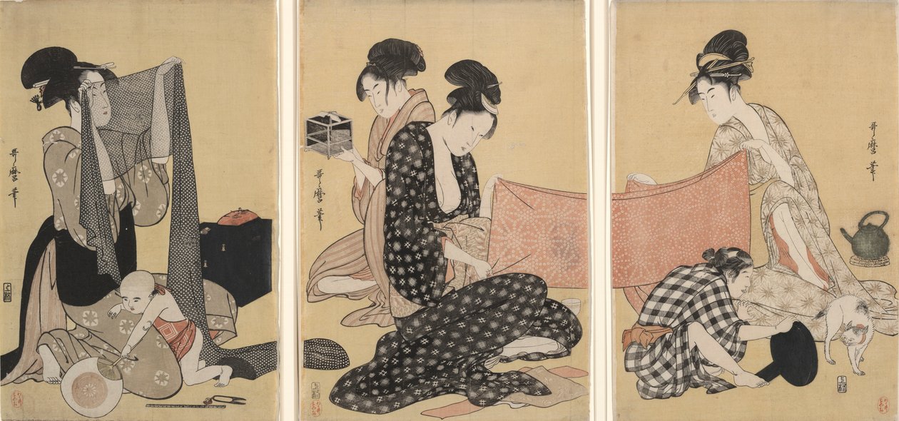 Hímzés alkotó: Kitagawa Utamaro
