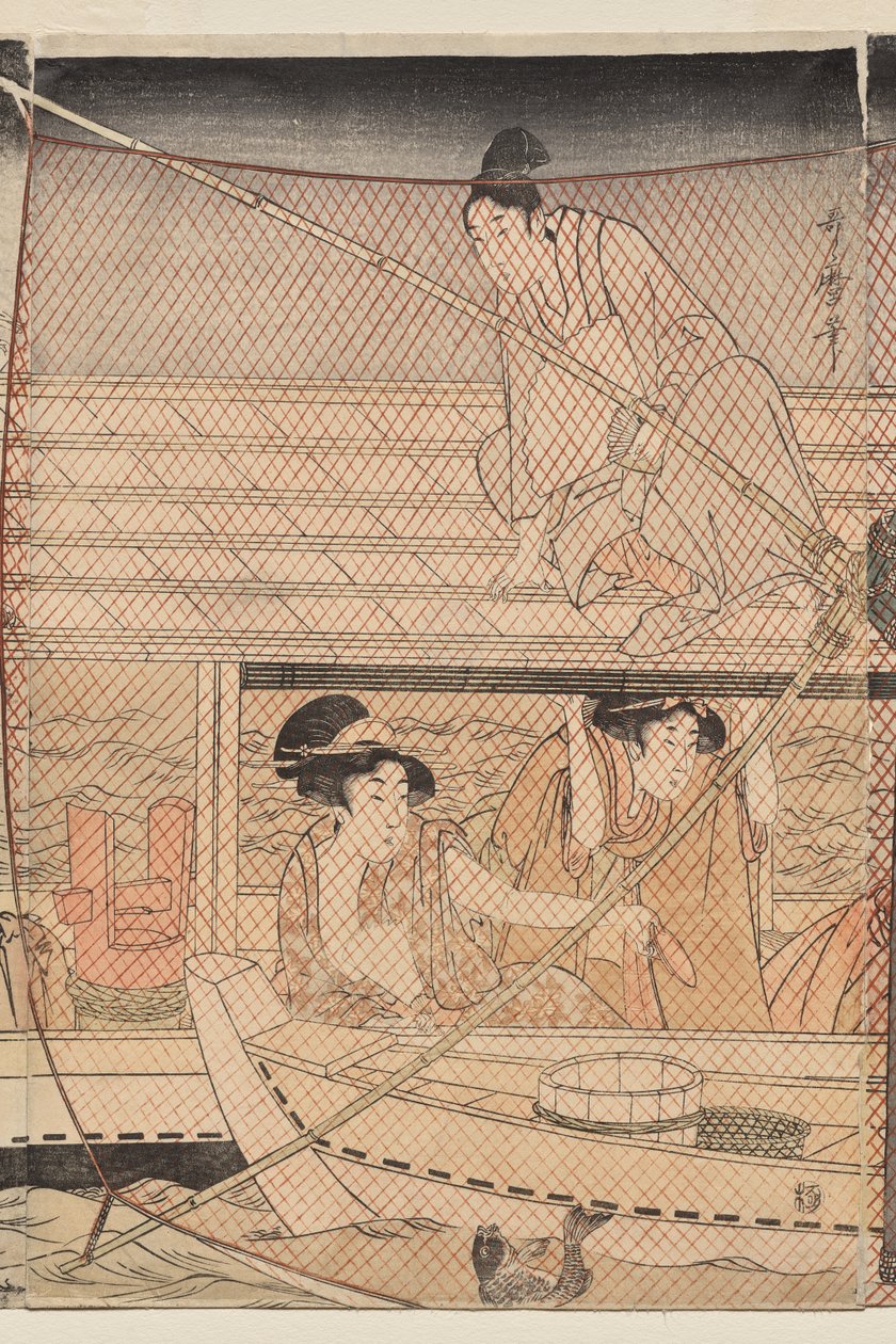 Hálós horgászat éjjel a Sumida folyón alkotó: Kitagawa Utamaro