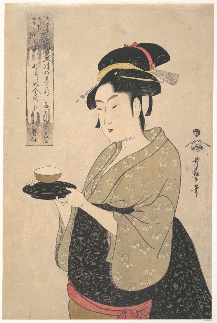 Okita a Naniwa-ya teaházból alkotó: Kitagawa Utamaro