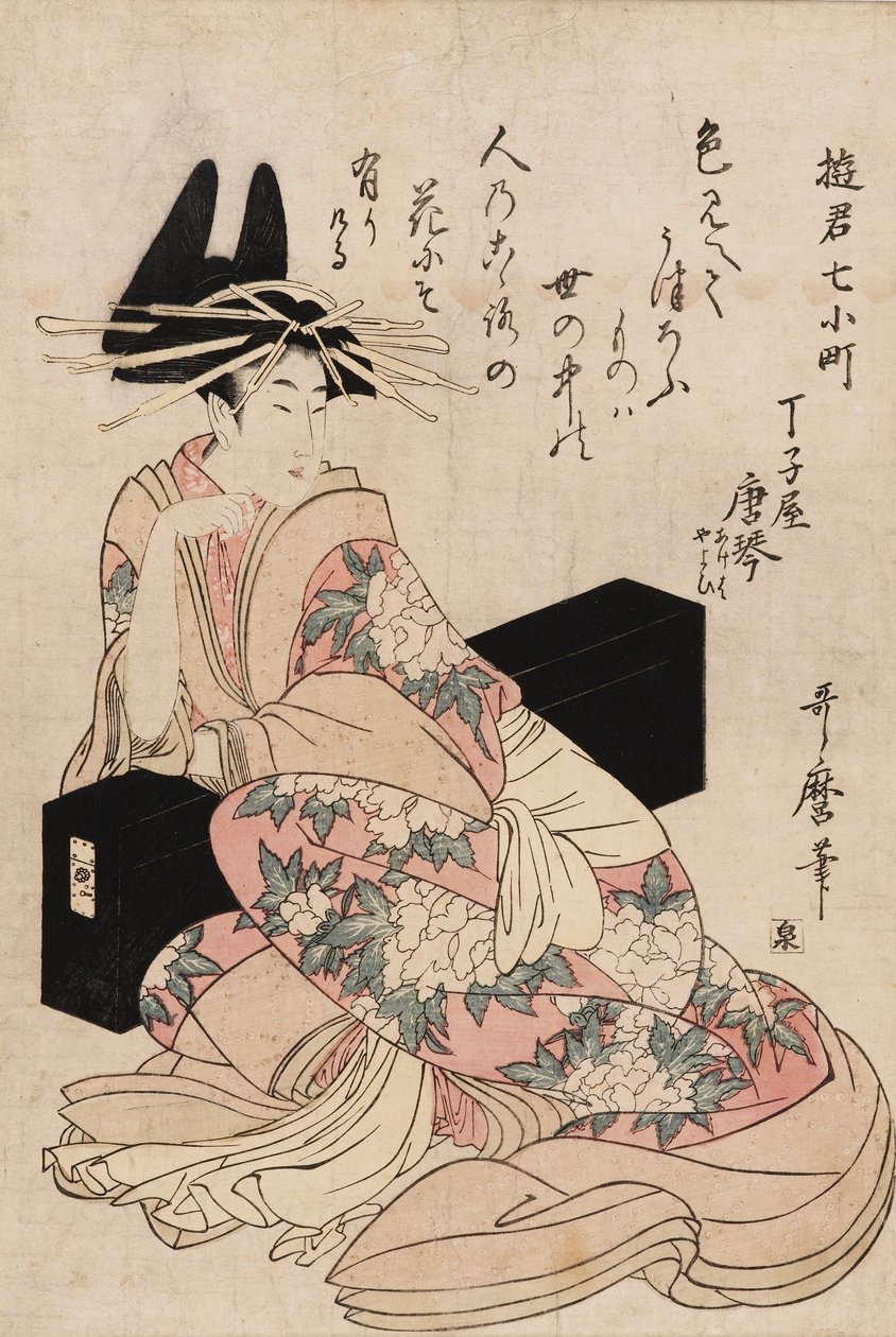 Nyomtatás – Chojiya Karakoto udvarhölgy, 18. század alkotó: Kitagawa Utamaro