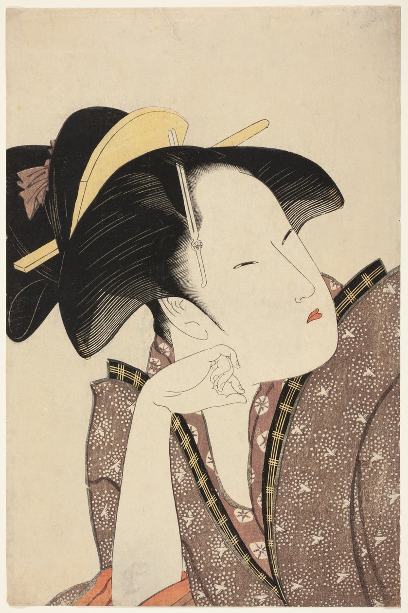 Reflexive Love, a "Versek antológiája: A szerelem szekciója (Kasen koi no bu) (Mono-omou koi)" sorozatból alkotó: Kitagawa Utamaro