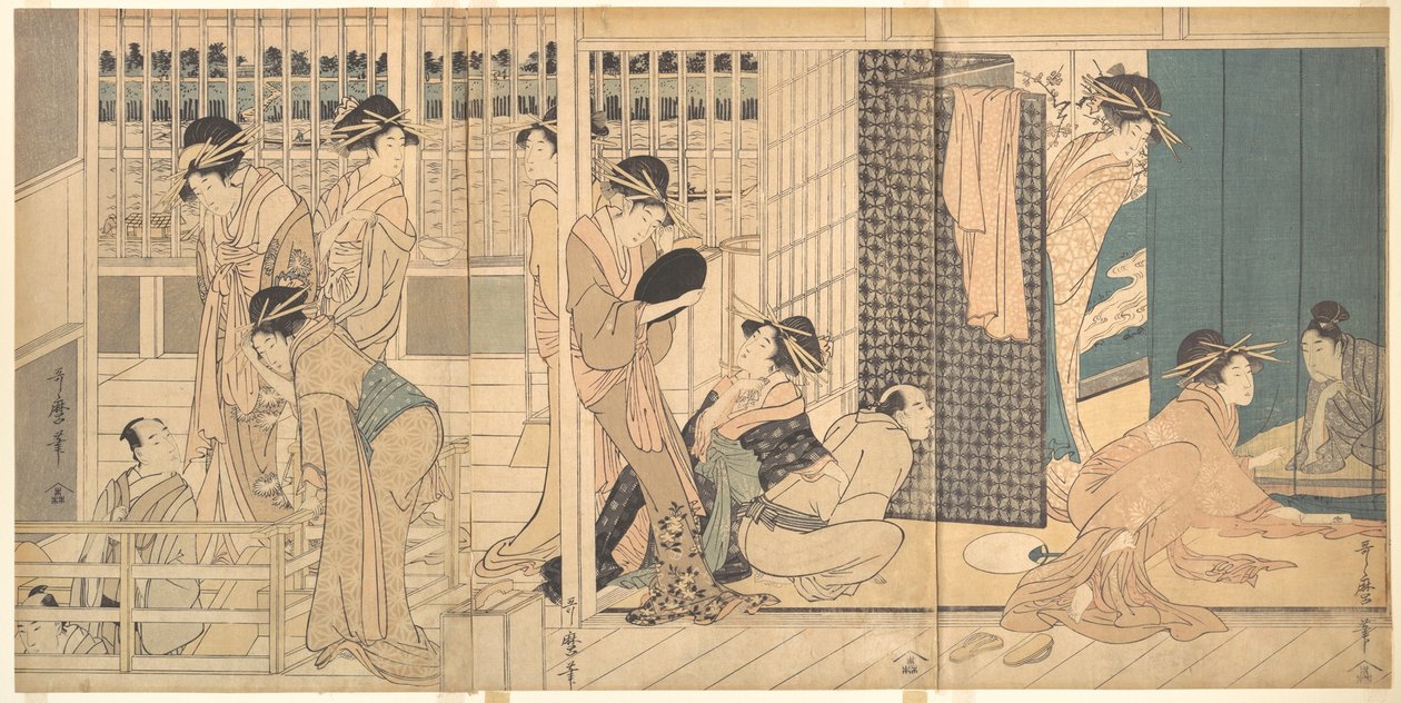 Jelenet Josivarában alkotó: Kitagawa Utamaro