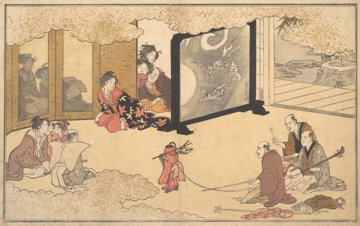 Előadást látva, 1789. alkotó: Kitagawa Utamaro