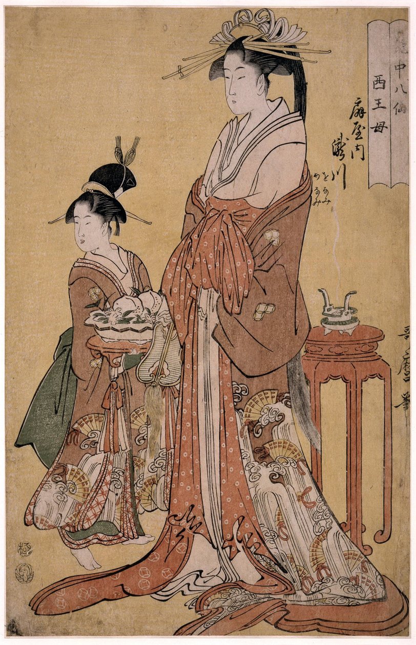 Takigawa az Ogiya Nyolcakból, a Halhatatlanok a szerelem művészetében sorozatból, Utamaro, Kitagawa (1753-1806) alkotó: Kitagawa Utamaro