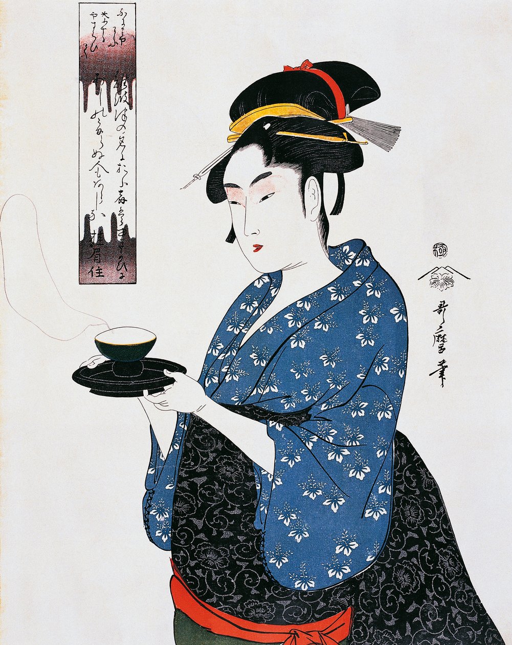 Thea föld, Ukiyo-kép d ward t, északi oldalon Utamaro (1753-1806), Edo Perio d (1603-1868), Japán alkotó: Kitagawa Utamaro