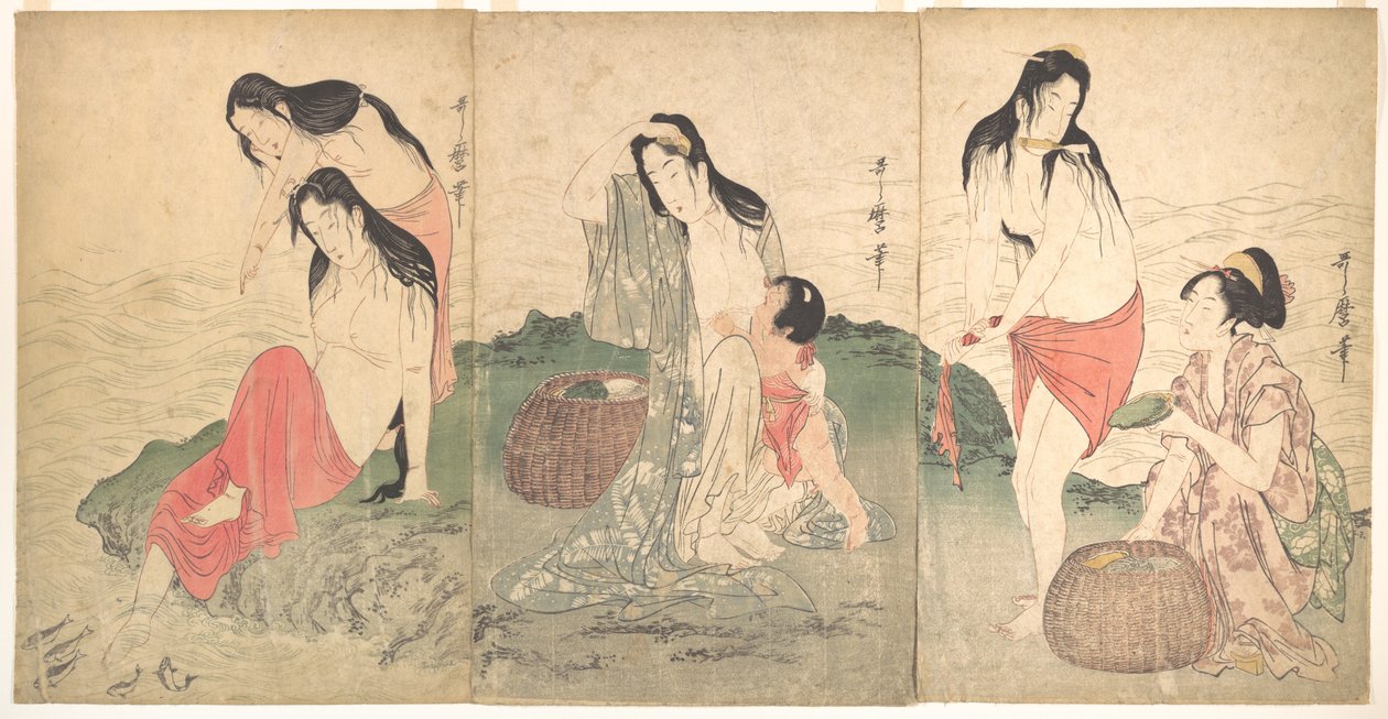 Az awabi-halászok alkotó: Kitagawa Utamaro