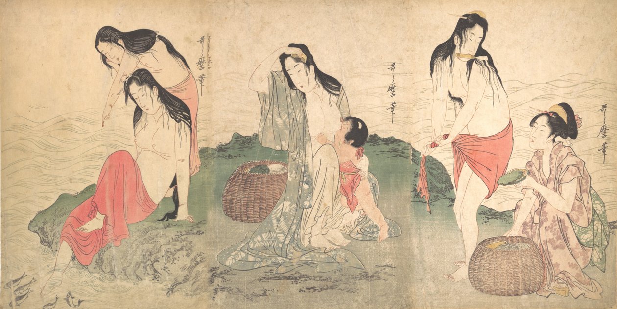 Az Awabi Fishers, 18. század vége – 19. század eleje. alkotó: Kitagawa Utamaro