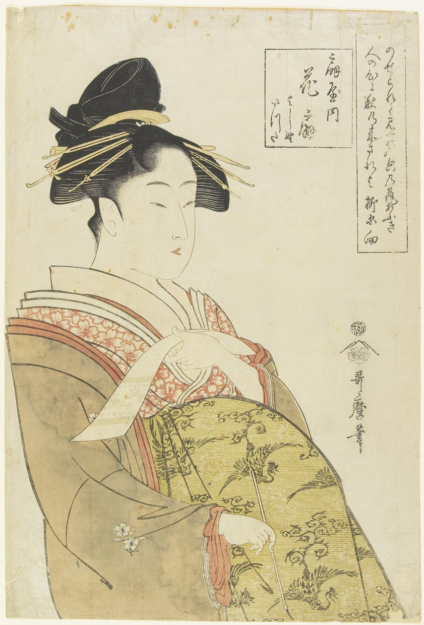Az O_giya Ház udvarhölgye, Hanao_gi, c. 1793-1794 alkotó: Kitagawa Utamaro