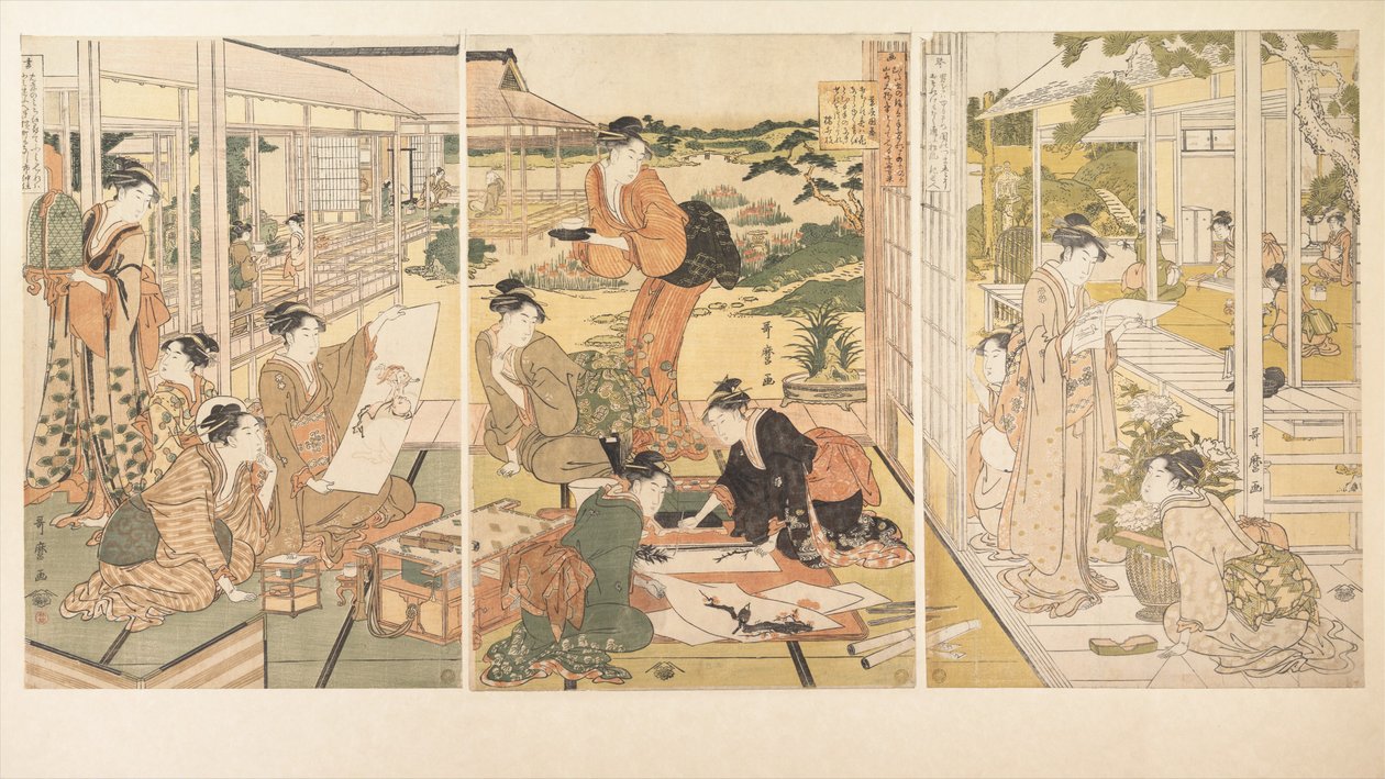 A négy teljesítmény (Kinkishoga) alkotó: Kitagawa Utamaro