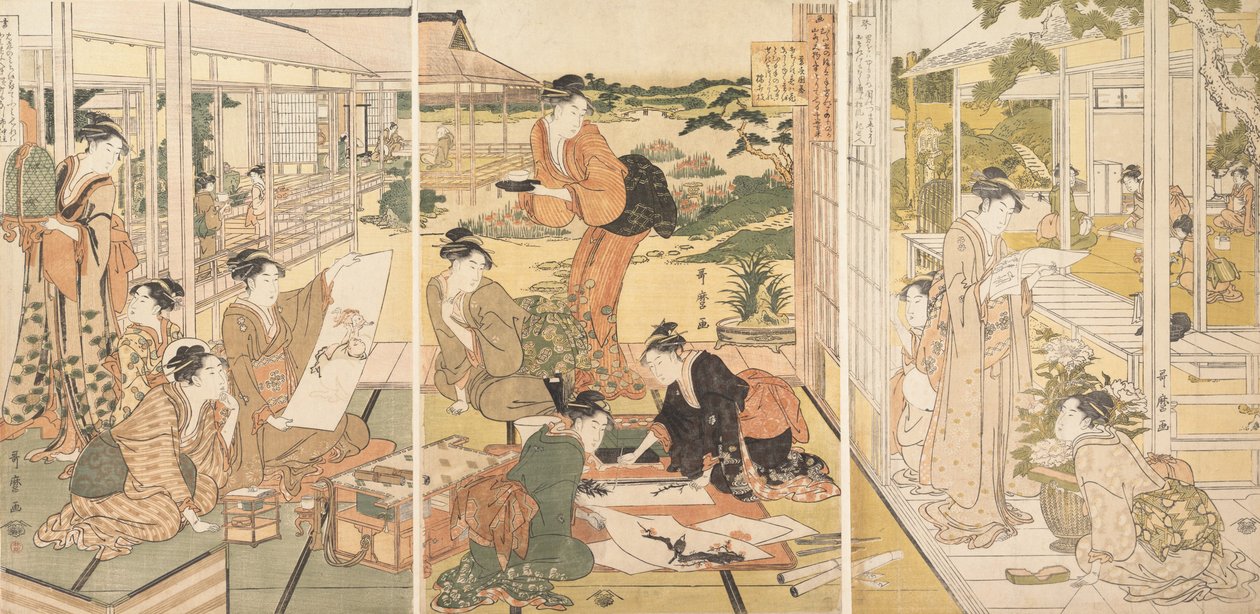 A négy teljesítmény Kinkishoga, kb. 1788-90. alkotó: Kitagawa Utamaro