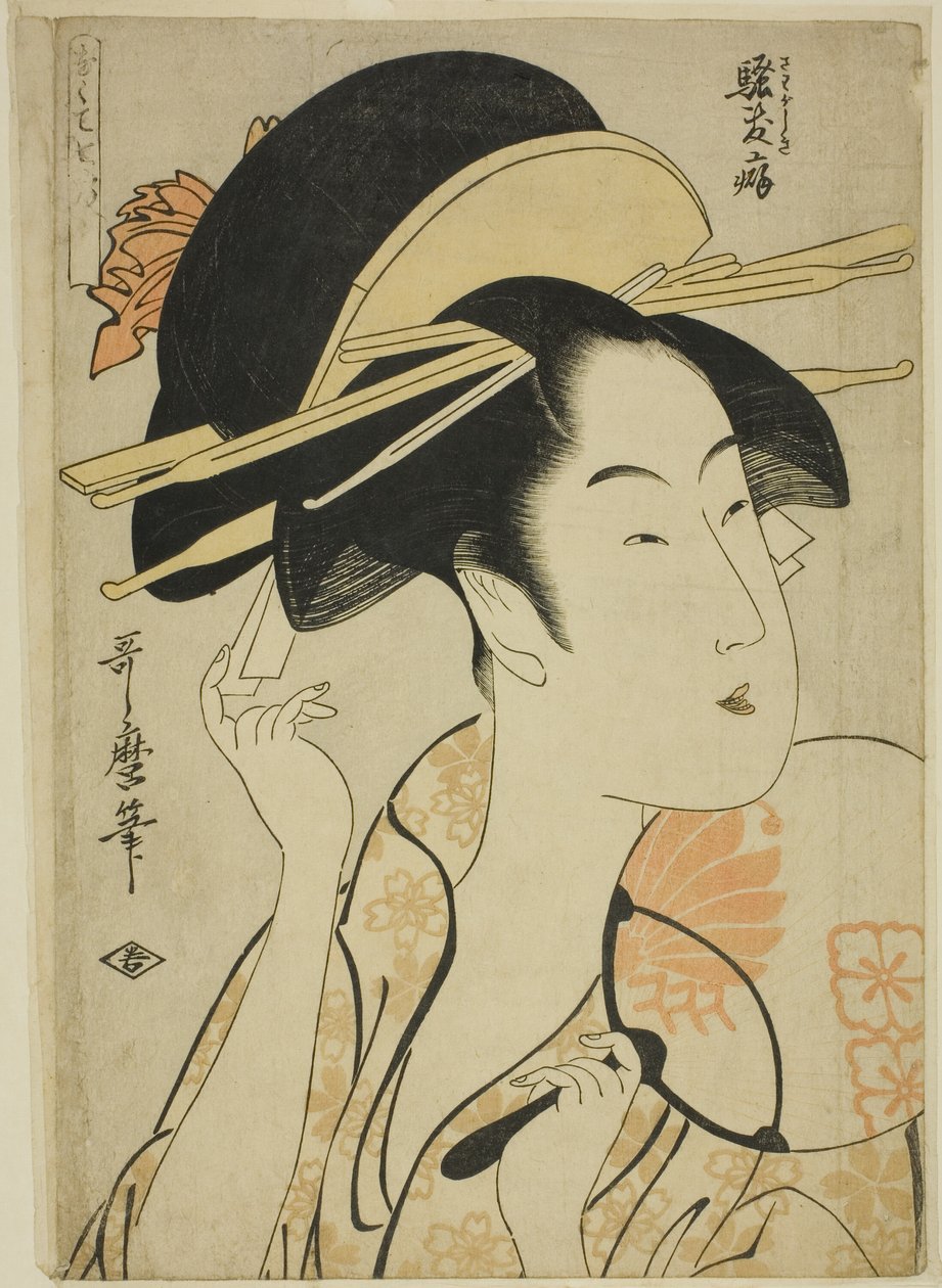 The Habit of Boisterousness (Sawagashiki kuse), a "Hét rossz szokás (Nakute nana kuse)" sorozatból alkotó: Kitagawa Utamaro