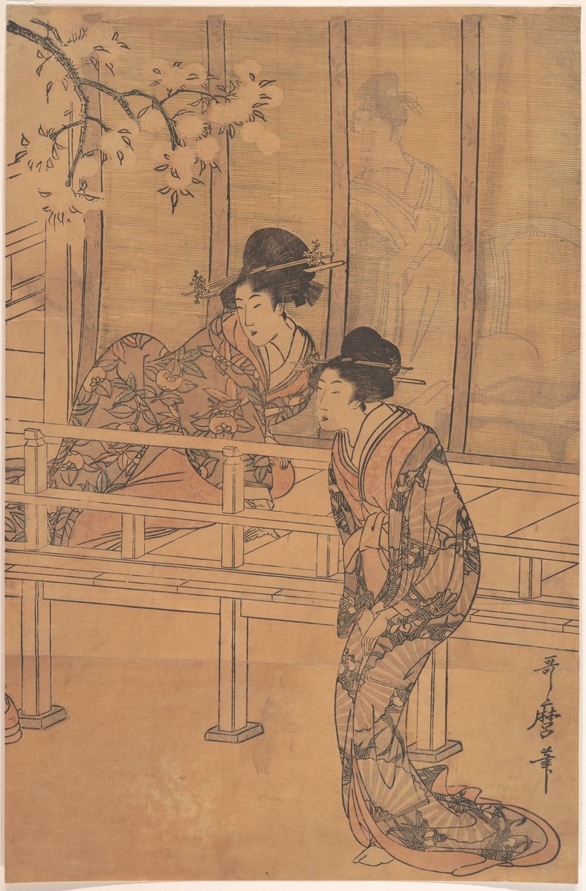 A Rokujo hölgyét Aoi hercegnő látogatja meg alkotó: Kitagawa Utamaro