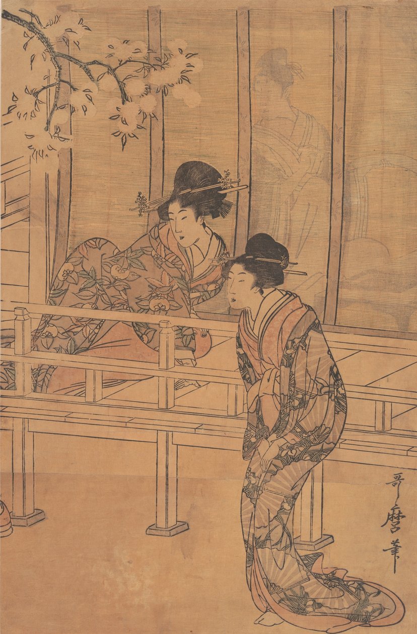 Rokujo hölgyét meglátogatja Aoi hercegnő, kb. 1805. alkotó: Kitagawa Utamaro