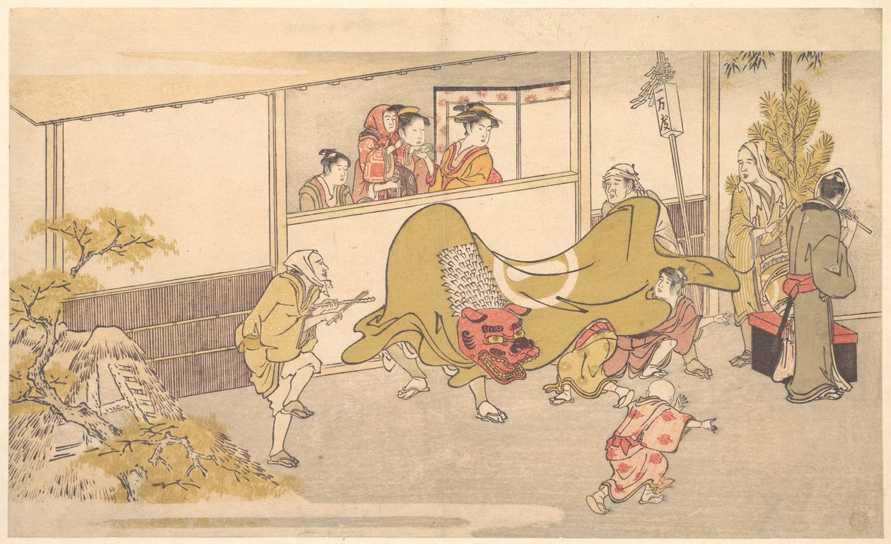 Az oroszlántánc alkotó: Kitagawa Utamaro