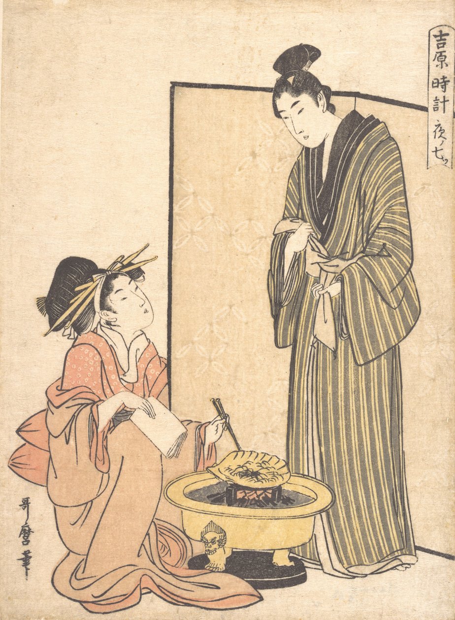 Az éjszaka hetedik órája, kb. 1800. alkotó: Kitagawa Utamaro