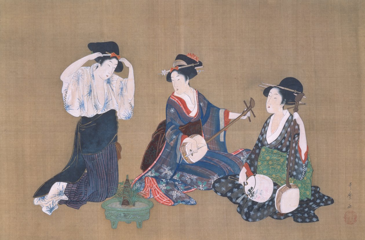 Három szépség, 1790 körül alkotó: Kitagawa Utamaro
