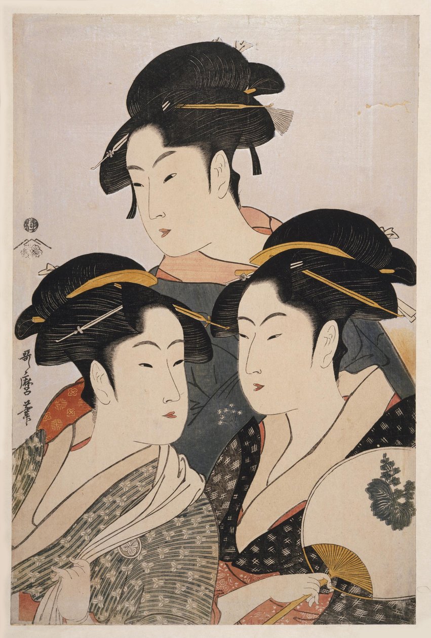A jelenkor három szépsége Toji san bijin alkotó: Kitagawa Utamaro
