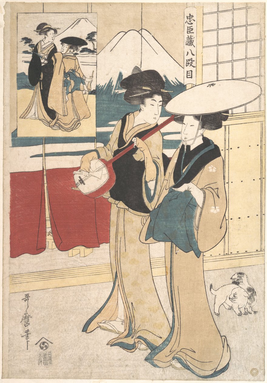 Két Tori-oi, avagy az Eta-osztály vándorló zenésznői alkotó: Kitagawa Utamaro