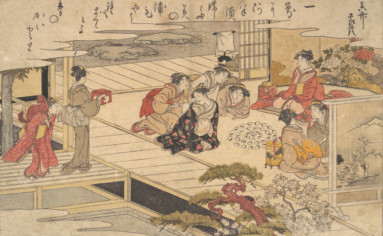 Kagylókkal játszadozó nők, 1790. alkotó: Kitagawa Utamaro