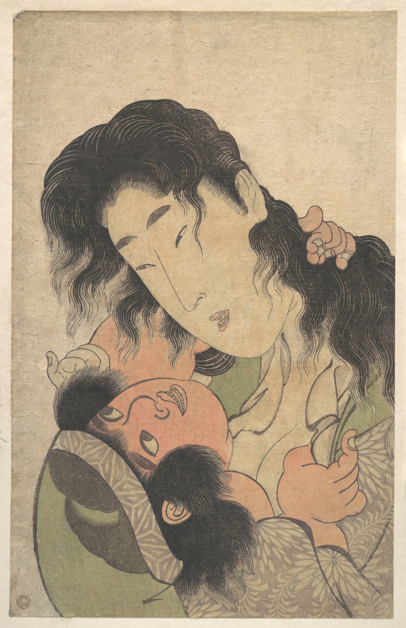 Yamauba Kintaróval játszik alkotó: Kitagawa Utamaro
