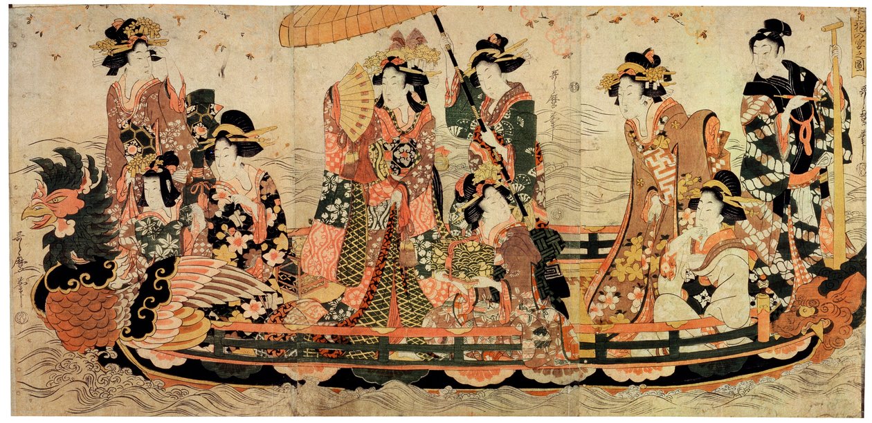 Cseresznyevirág megtekintése Hanami, 19. század eleje. alkotó: Kitagawa Utamaro II