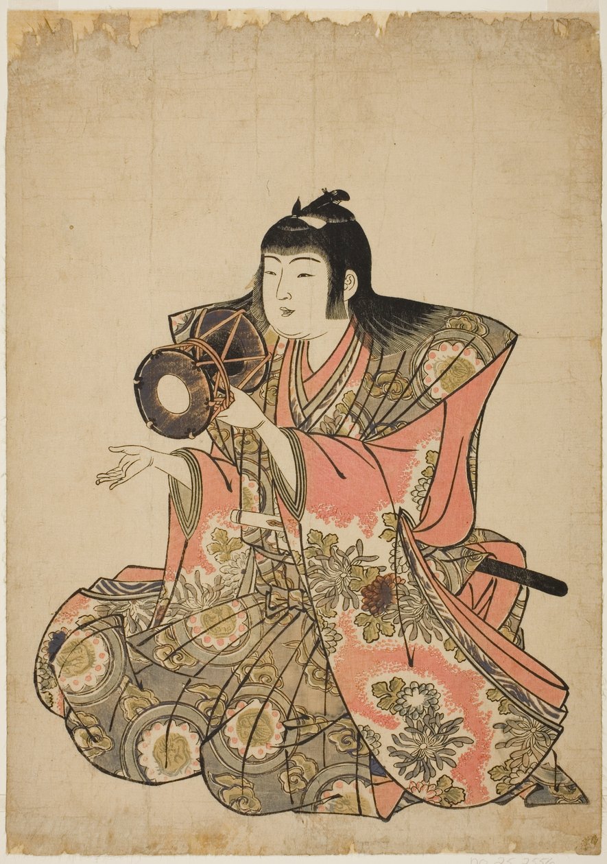 The Hand-Drum Player, egy öt zenészből álló névtelen sorozatból alkotó: Kitao Shigemasa
