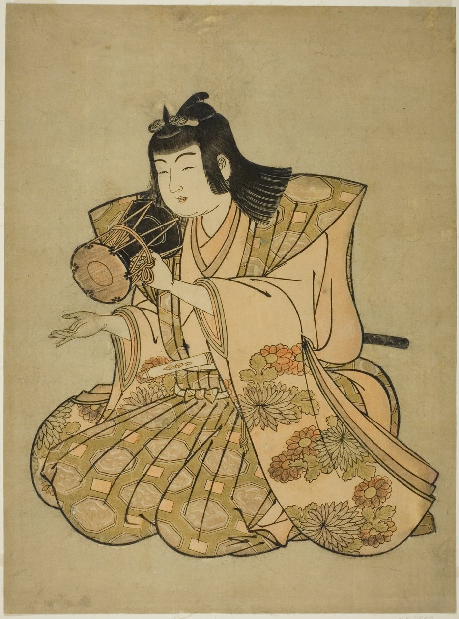 The Hand-Drum Player, egy öt zenészből álló névtelen sorozatból alkotó: Kitao Shigemasa