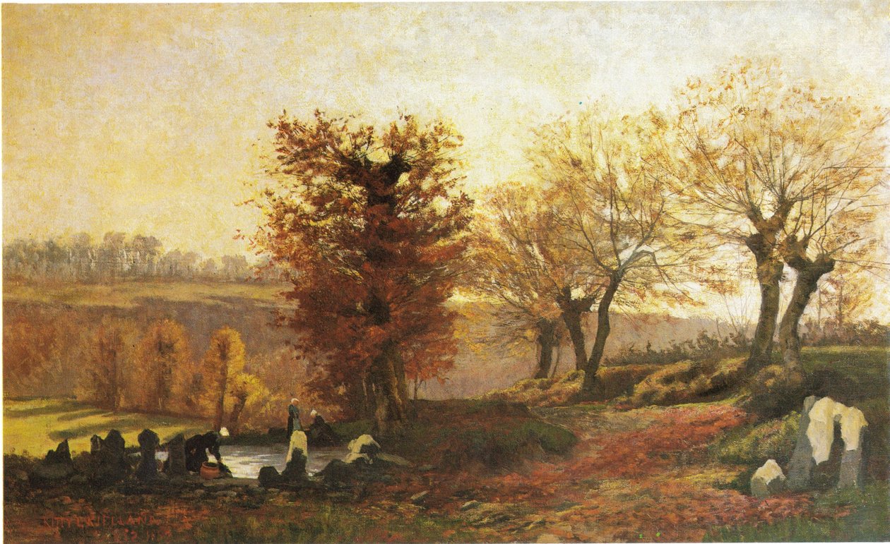 Mosóhely Bretagne -ban alkotó: Kitty Lange Kielland