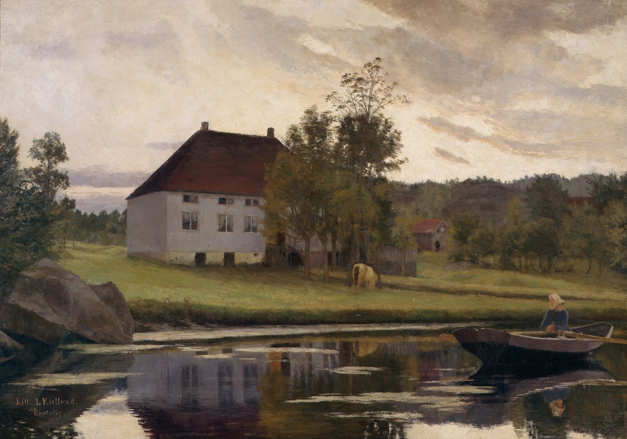 Bossevig, naplemente után alkotó: Kitty Lange Kielland