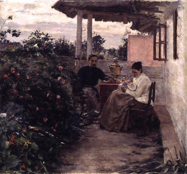 A verandán alkotó: Kiviak Konstantinov Kostandi